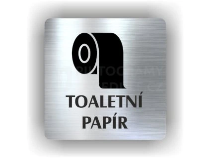 Cedule toaletní papír – plast (piktogram)