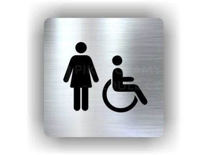 Cedule ženy/invalidé – plast (piktogram)