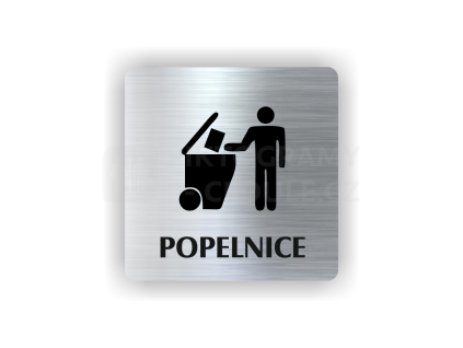 Cedule popelnice | Piktogram (čtverec)