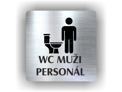 Cedule wc muži personál – piktogram