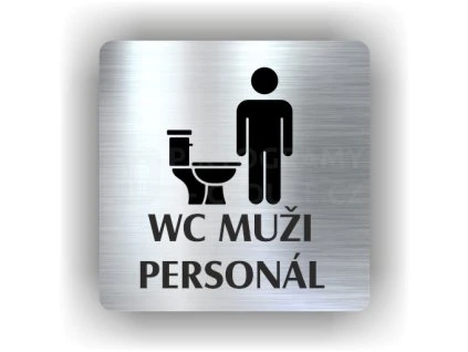 Cedule wc muži personál – plast (piktogram)