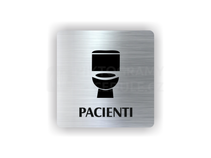 Cedule pacienti wc | Piktogram (čtverec)