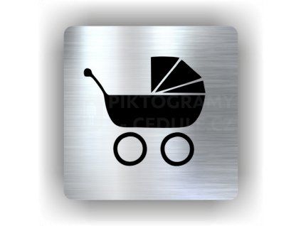 Cedule kočárkárna – plast (piktogram)