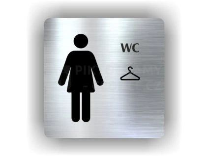 Cedule wc šatna ženy – plast (piktogram)