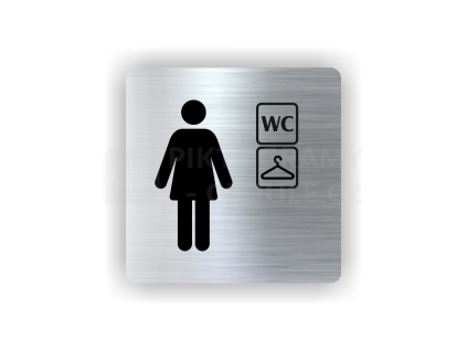 Cedule wc šatna ženy | Piktogram (čtverec)
