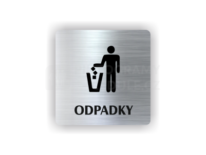 Cedule odpadky | Piktogram (čtverec)