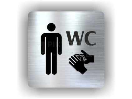 Cedule wc muži – plast (piktogram)