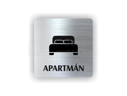 Cedule apartmán postel | Piktogram (čtverec)