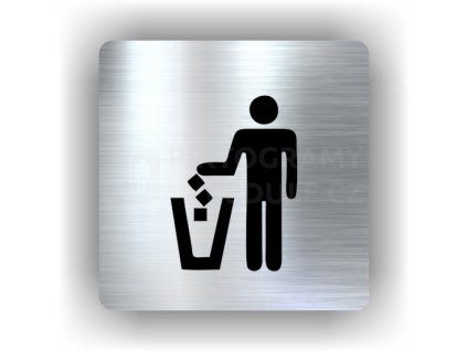 Cedule odpadkový koš – plast (piktogram)