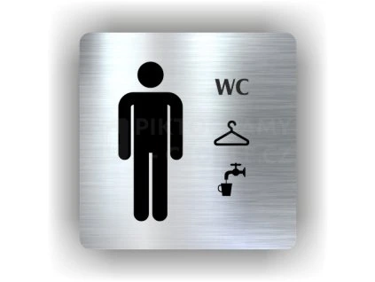 Cedule šatna muži – plast (piktogram)