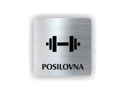 Cedule posilovna | Piktogram (čtverec)