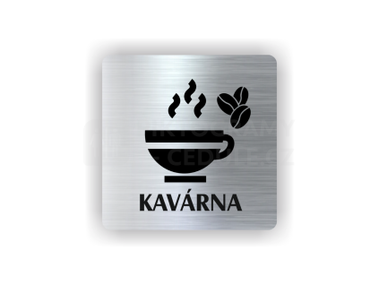 Cedule kavárna | Piktogram (čtverec)