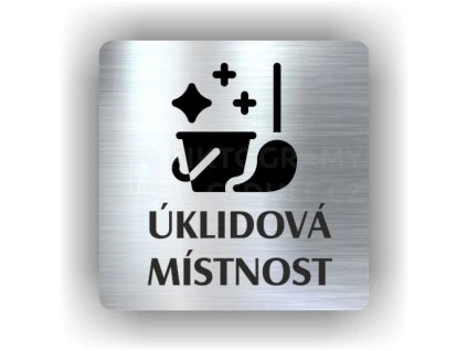 Cedule úklidová místnost – plast (piktogram)