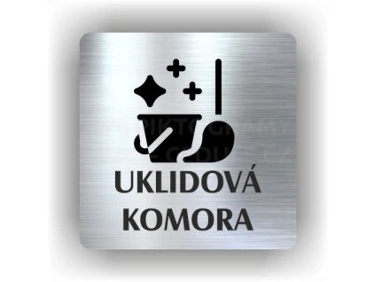 Cedule úklidová komora – plast (piktogram)