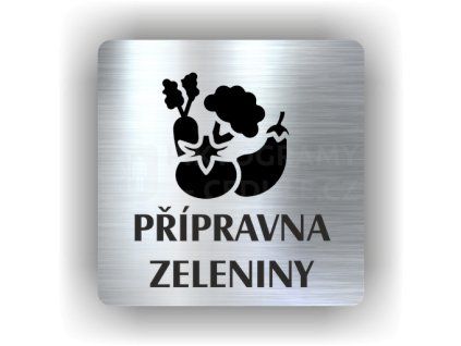 Cedule přípravna zeleniny – plast (piktogram)