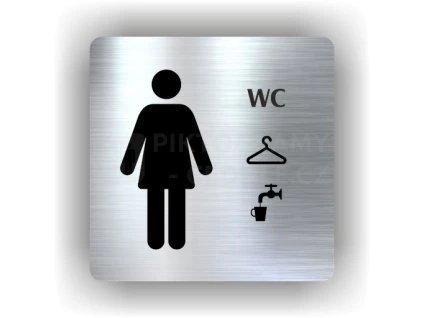 Cedule šatna ženy – plast (piktogram)