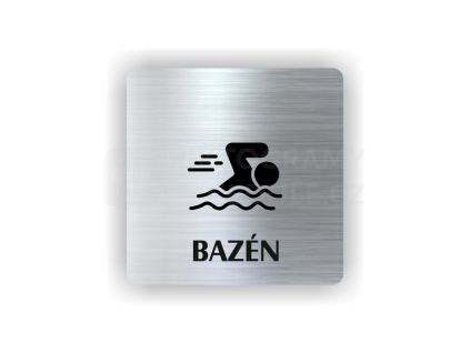 Cedule bazén | Piktogram (čtverec)