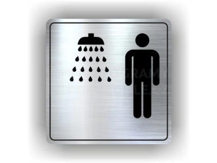 Cedule sprcha muži – plast (piktogram)