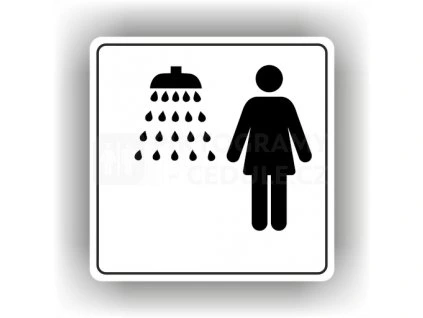 Cedule sprcha ženy – plast (piktogram)