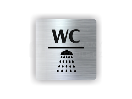 Cedule wc sprcha | Piktogram (čtverec)