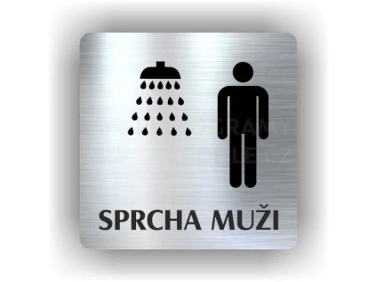 Cedule sprcha muži – plast (piktogram)