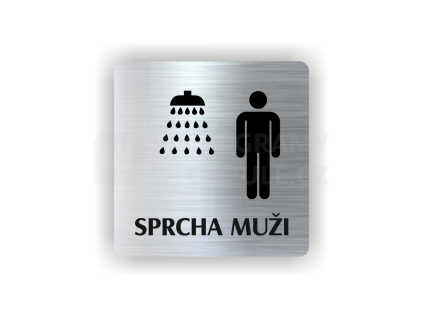 Cedule sprcha muži | Piktogram (čtverec)