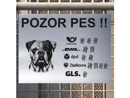 Pozor tady hlídám já - Americký buldok - pozor pes!!!