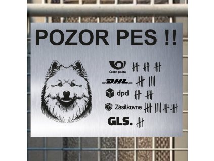 Pozor tady hlídám já - Americký eskymácký pes - pozor pes!!!