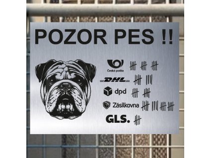 Pozor tady hlídám já - Anglický buldok - pozor pes!!!