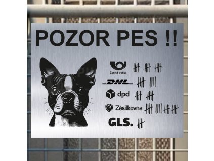 Pozor tady hlídám já - Bostonský teriér - pozor pes!!!