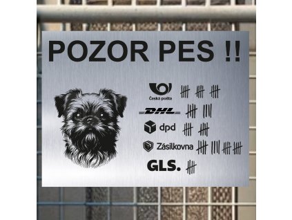 Pozor tady hlídám já - Bruselský grifonek - pozor pes!!!