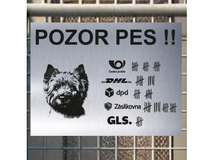 Pozor tady hlídám já - Kern teriér - pozor pes!!!