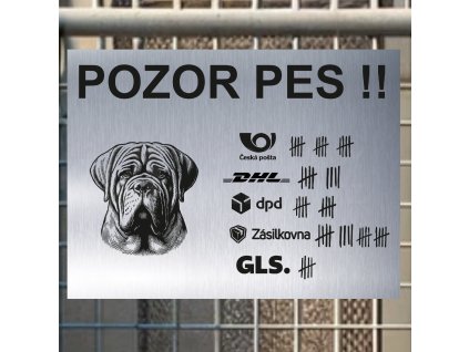 Pozor tady hlídám já - Neapolský mastif - pozor pes!!!