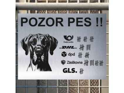 Pozor tady hlídám já - Německá doga - pozor pes!!!