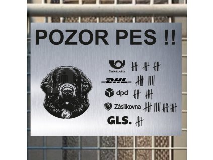 Pozor tady hlídám já - Novofundlandský pes - pozor pes!!!