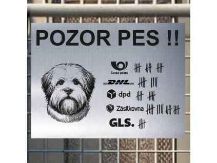 Pozor tady hlídám já - Tibetský teriér - pozor pes!!!