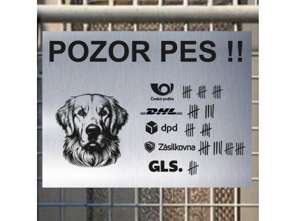 Pozor tady hlídám já - Zlatý retrívr - pozor pes!!!