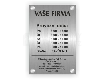 0005 cedule plast nerez A4