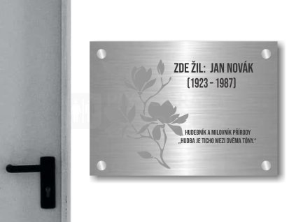 Cedule otevírací doba – PAMETNI DESKA – B (Materiál Kov, Plast (dekór) NEREZ Broušená, Velikost A3 (30x42cm))