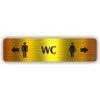 Cedule wc muži doprava , ženy do leva – plast (piktogram)