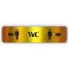 Piktogram - WC MUŽI DOPRAVA , ŽENY DO LEVA