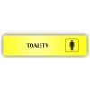 Cedule toalety muži – plast (piktogram)