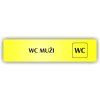 Cedule wc muži – plast (piktogram)