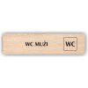 Cedule wc muži – plast (piktogram)