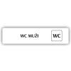 Cedule wc muži – plast (piktogram)