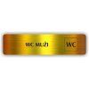 Cedule wc muži – plast (piktogram)