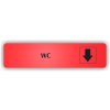 Piktogram - WC ŠIPKA DOLŮ