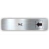 Cedule wc šipka do leva – plast (piktogram)
