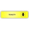 Piktogram - TOALETY ŠIPKA DOLŮ