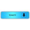 Cedule toalety šipka dolů – plast (piktogram)